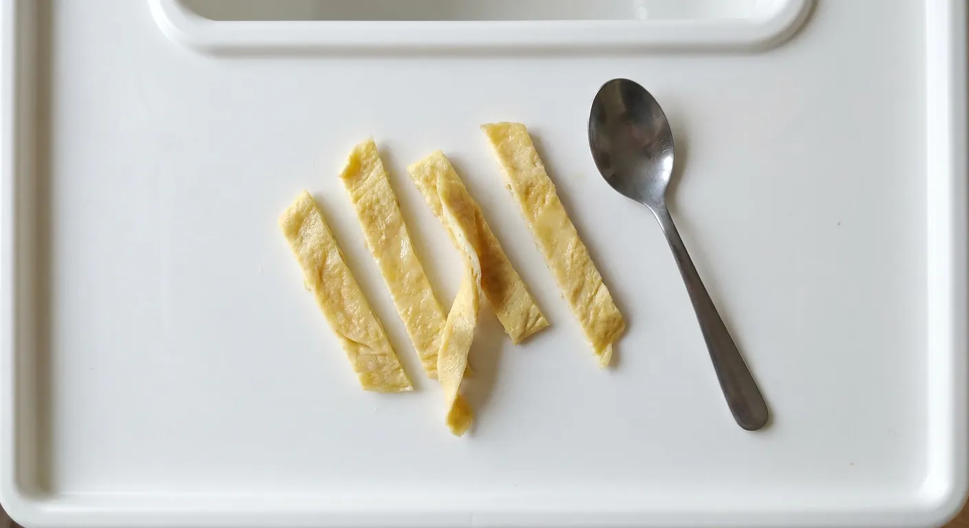 Thin omelette strips